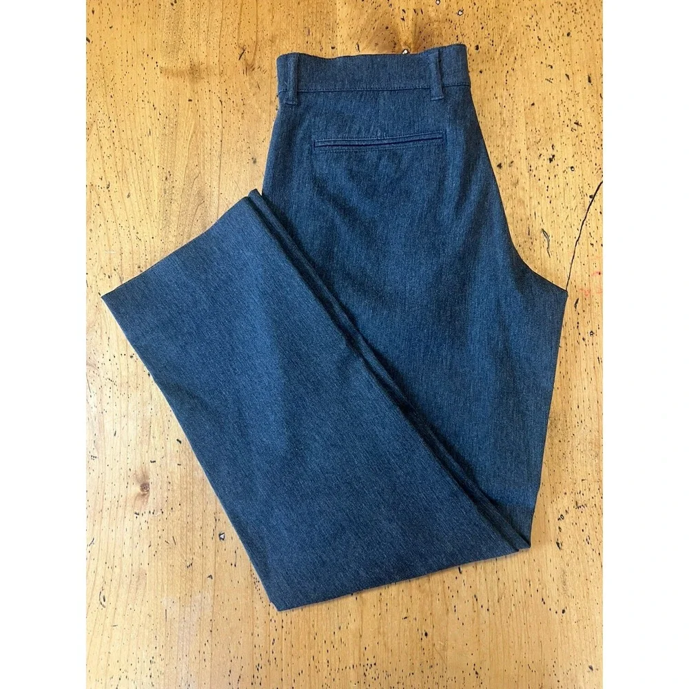 Mizzen Main Pants Mens 30x28 Gray Chino Straight Performance‎ Flat Front